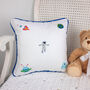 Children's Space Embroidered Nursery Cushion, thumbnail 1 of 8