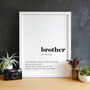 Framed Brother Definition Typography Print, thumbnail 1 of 4