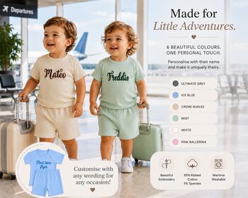 Summer Personalised Child Ribbed Sets | Embroidered Set, 13 of 13