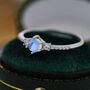 Sterling Silver Simulated Moonstone Cz Ring, thumbnail 1 of 11