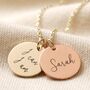 Personalised Mixed Metal Disc Charm Necklace, thumbnail 7 of 8