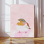 Christmas Robin Bird Winter Art Print, thumbnail 1 of 3