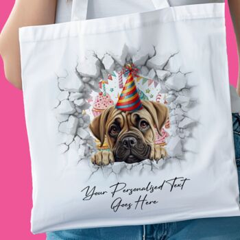 Personalised Bullmastiff Birthday Break Through Dog, 8 of 8