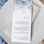 Whimsical Coast Wedding Menu Cards, thumbnail 1 of 3