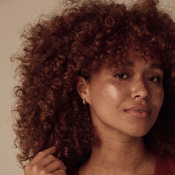 Gold Checkerboard Hoops, 3 of 5