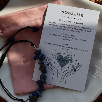 Clarity And Intuition Sodalite Adjustable Bracelet, 2 of 4