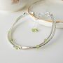 Peridot And Silver Double Stranded Bracelet, thumbnail 6 of 6