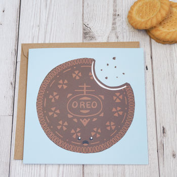 Cookie And Cream Biscuit Greeting Card, 3 of 4