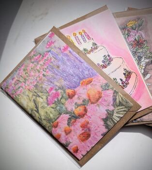 Wild Flower Meadow Greetings Card Blank Inside, 3 of 3