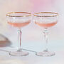 Personalised Gold Banded Champagne Coupe Set, thumbnail 1 of 6