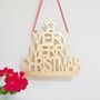 Large Gold Merry Christmas Hanging Sign, thumbnail 4 of 5