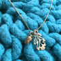 Oak And Acorn Pendant In 18ct Yellow Gold Vermeil, thumbnail 5 of 5