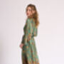 Cyan Tea; Silk Blend Kimono Dressing Gown, thumbnail 8 of 9