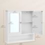 Bathroom Cabinet Mirrored Doors Wall Mounted Storage, thumbnail 2 of 5