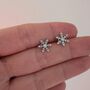 Sterling Silver Christmas Snowflake Earrings, thumbnail 6 of 10