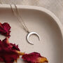 Crescent Moon Goddess Necklace In Silver Or Gold, thumbnail 1 of 6