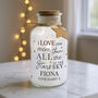 I Love You More LED Personalised Glass Jar, thumbnail 1 of 6