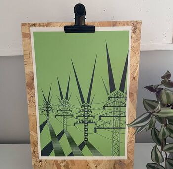 Green Pylon Art Print, 2 of 6