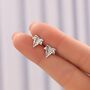 Sterling Silver Ivy Leaf Stud Earrings, thumbnail 1 of 12
