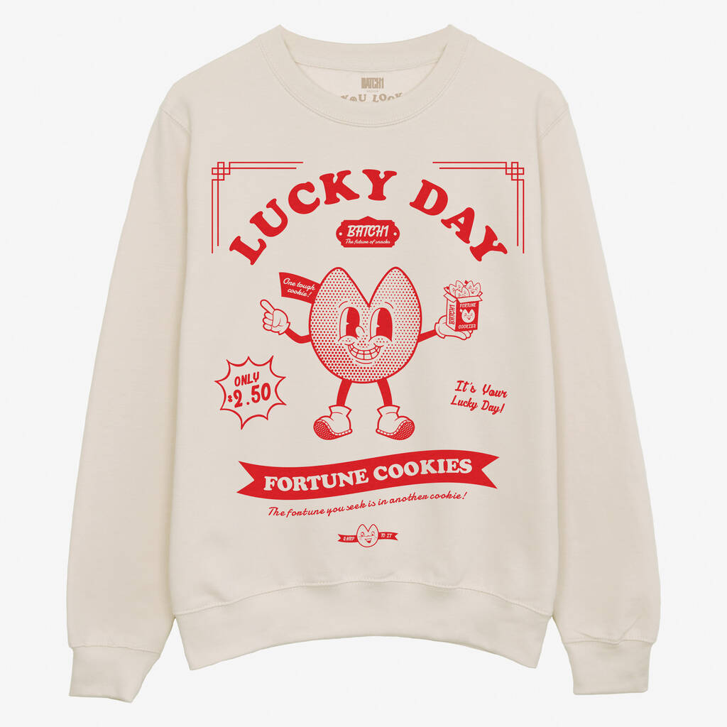 Lucky Day Fortune Cookies Unisex Vanilla Sweatshirt