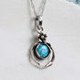 Sterling Silver Blue Opal Flower Necklace, thumbnail 1 of 12