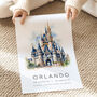 Disney Orlando Travel Art Print Poster, thumbnail 3 of 7