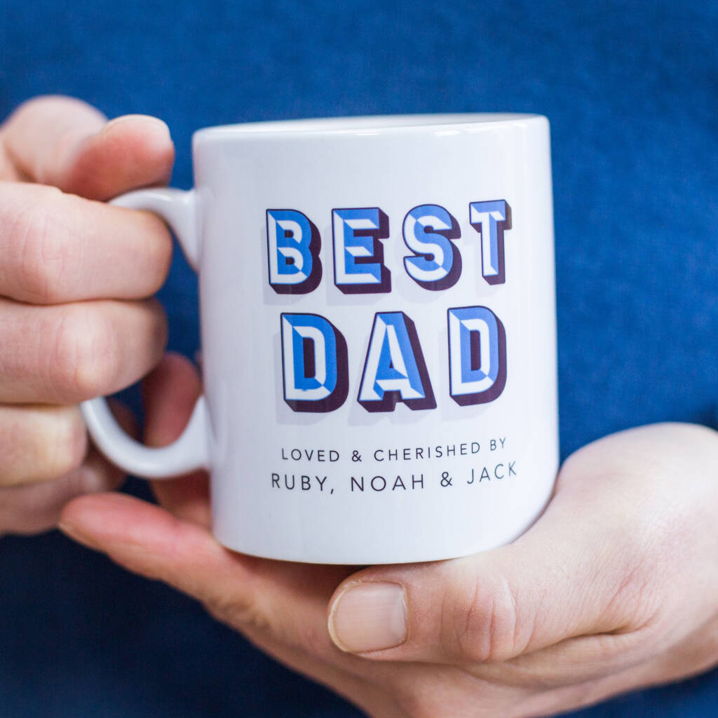 Best Dad Personalised Fathers Day Mug, 1 of 4