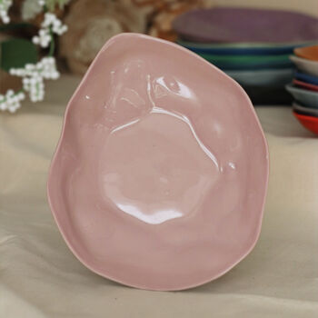 Leaf Shape Colourful Ceramic Plate Small, 3 of 12