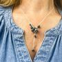 Delicate Black Or White Pearl Waterfall Necklace, thumbnail 1 of 11