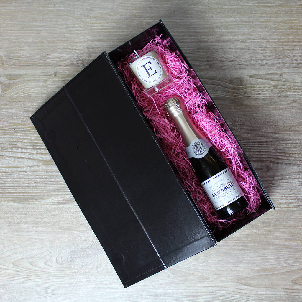 Personalised Mini Prosecco And Candle *Mum* Gift Set By Intervino