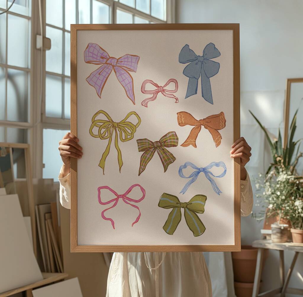 Cottage Core Bows Print, 1 of 4