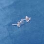 Silver Christmas Stud Earrings, Christmas Tree And Reindeer Studs, thumbnail 7 of 8