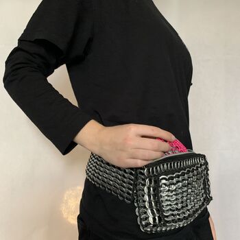 Metallic Upcycled Ring Pulls Hands Free Bum Bag, 4 of 12