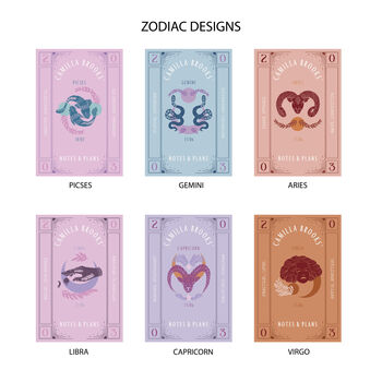 Personalised Zodiac Star Sign Notebook, 4 of 6