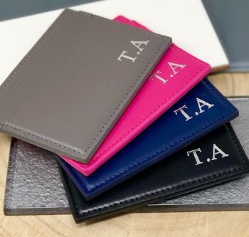 Personalised Card Holder In Faux Leather, 5 of 7