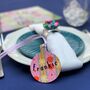 Set Of Four Bright Table Name Settings In Bauble Design, thumbnail 11 of 12