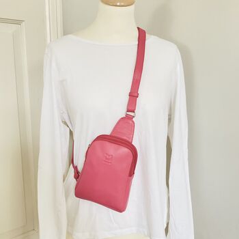 Mini Double Crossbody Bag ~ Pink, 2 of 8