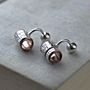 Copper And Silver Personalised Cufflinks, thumbnail 4 of 7