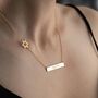 Star Of David Bar Name Necklace, thumbnail 3 of 6