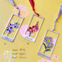 Birth Flower Hand Enamelled Bookmark With Engraved Name, thumbnail 3 of 12