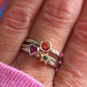 Star Birthstone Ring, 9 of 12