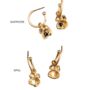 Gold Vermeil Birthstone Pendant Hoop Earrings, thumbnail 8 of 12