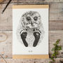 Personalised Baby Owl Footprint Kit, thumbnail 1 of 5