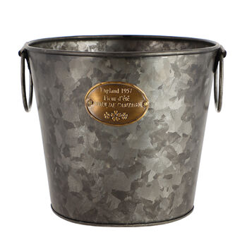 Vintage Metal Kindling Bucket With Handles, 2 of 5