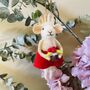 Baker Mouse With A Cake Felt Hanging Decoration, thumbnail 3 of 3
