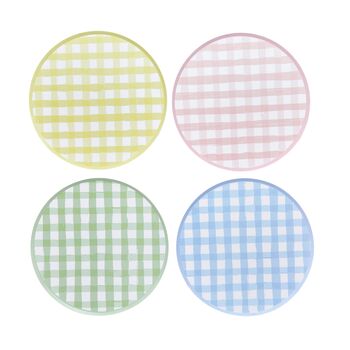 Pastel Gingham Paper Plates, 7 of 11