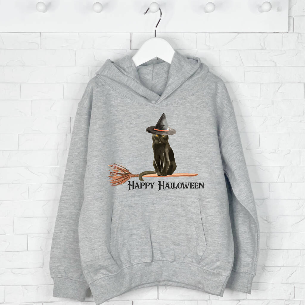 Cat Happy Halloween Hoodie For Adults