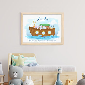Personalised Noah's Ark Framed Wall Print, 2 of 12