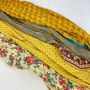Fair Trade Recycled Sari Hair Neck Scarf Square 55cm, thumbnail 12 of 12