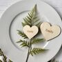 Wood Heart Wedding Favour Place Name Settings, thumbnail 9 of 10